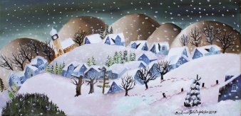 Foto: Baldur Schönfelder: Winterimpressionen, 2017 © Baldur Schönfelder Gemalte Winterlandschaft