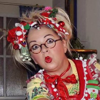 Foto: Petra Hoffmann als …Sachsenkind Friedlinde © Privat Clown-Frau