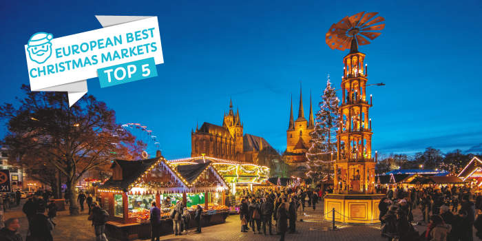 Erfurter Weihnachtsmarkt auf Platz 5 der schönsten Weihnachtsmärkte Europas gewählt